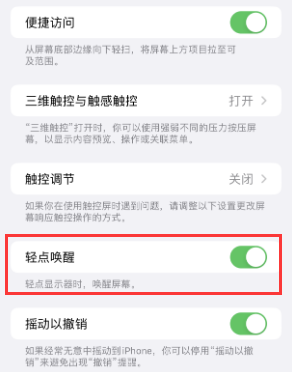 庆云苹果授权维修站分享iPhone轻点无法唤醒怎么办 